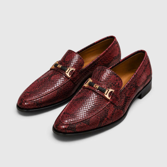 Spitze Leder Loafer Herren Slip-On Elegant Anzugschuhe