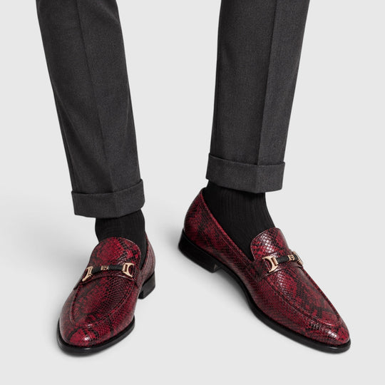 Spitze Leder Loafer Herren Slip-On Elegant Anzugschuhe