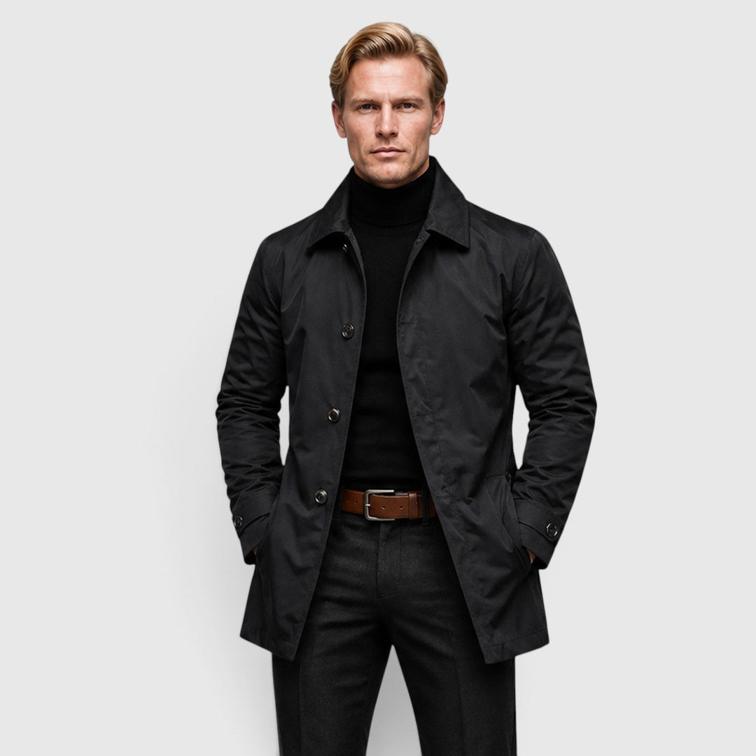 Klassischer Trenchcoat Herren Premium Mantel Elegant