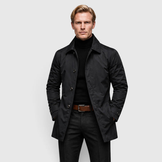 Klassischer Trenchcoat Herren Premium Mantel Elegant