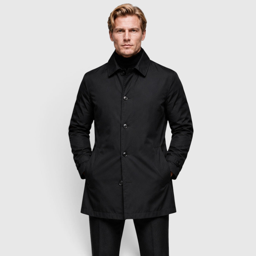 Klassischer Trenchcoat Herren Premium Mantel Elegant