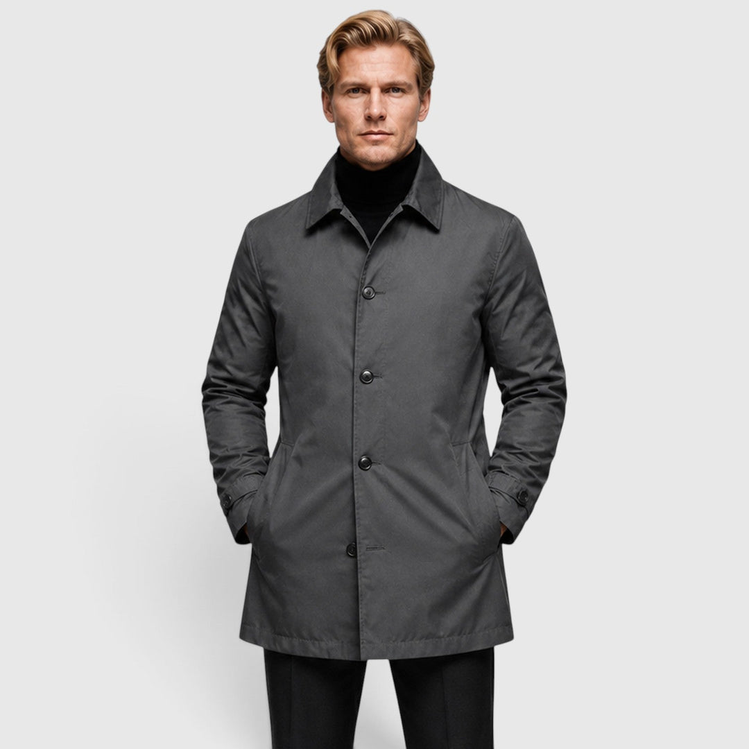 Klassischer Trenchcoat Herren Premium Mantel Elegant