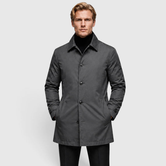 Klassischer Trenchcoat Herren Premium Mantel Elegant