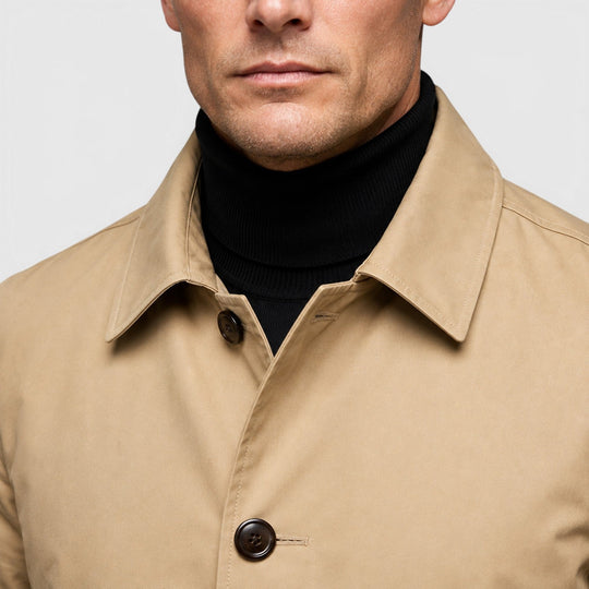 Klassischer Trenchcoat Herren Premium Mantel Elegant