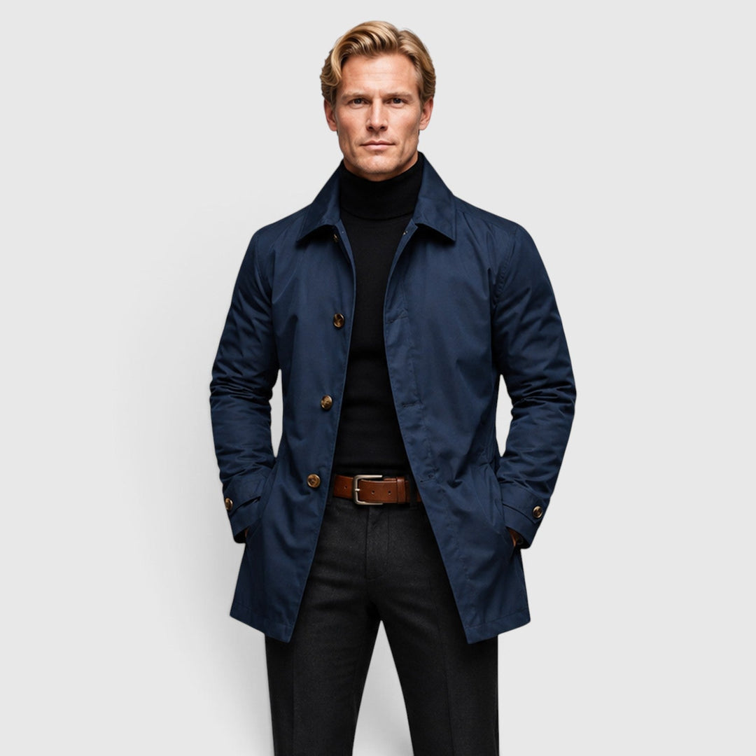 Klassischer Trenchcoat Herren Premium Mantel Elegant