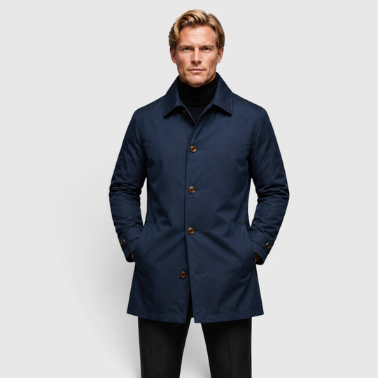Klassischer Trenchcoat Herren Premium Mantel Elegant