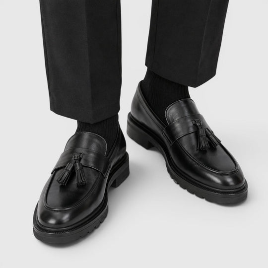 Quasten Leder Loafer Herren Slip-On Smart Casual Schuhe