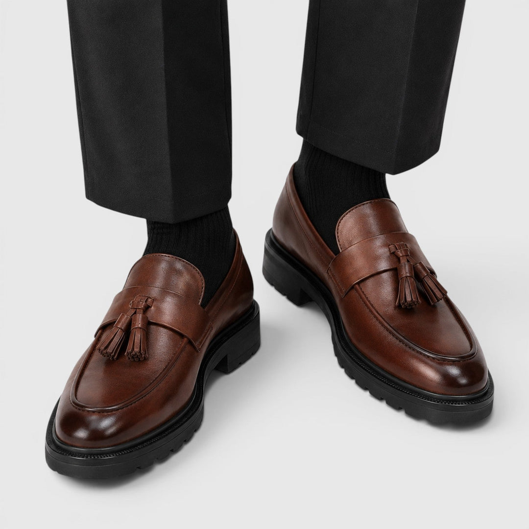 Quasten Leder Loafer Herren Slip-On Smart Casual Schuhe