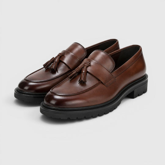 Quasten Leder Loafer Herren Slip-On Smart Casual Schuhe