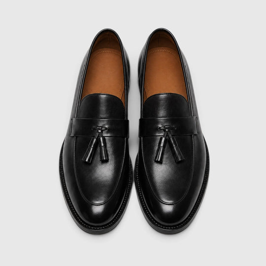 Quasten Leder Loafer Herren Slip-On Elegant Slipper