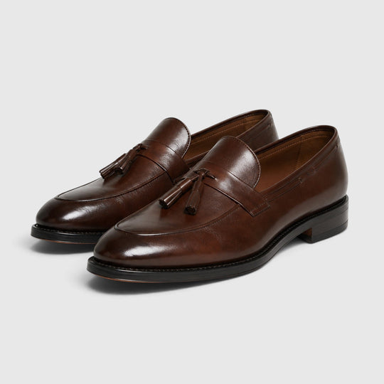 Quasten Leder Loafer Herren Slip-On Elegant Slipper