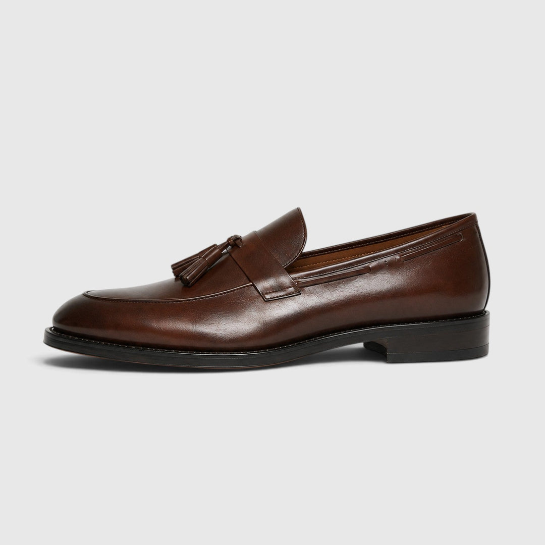 Quasten Leder Loafer Herren Slip-On Elegant Slipper
