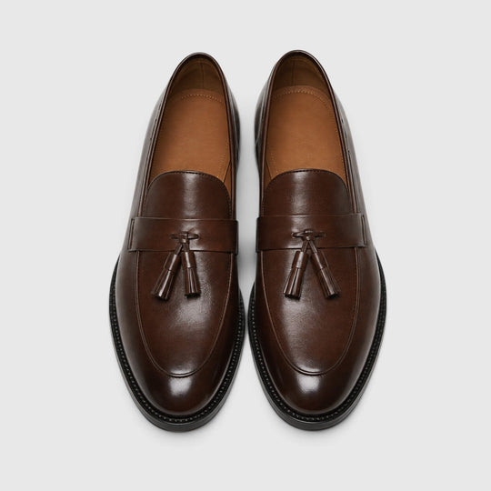 Quasten Leder Loafer Herren Slip-On Elegant Slipper