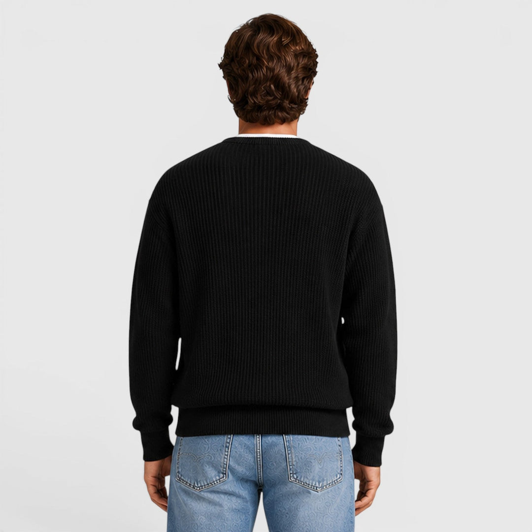 Zip Strick Cardigan Herren Strickjacke Smart Casual