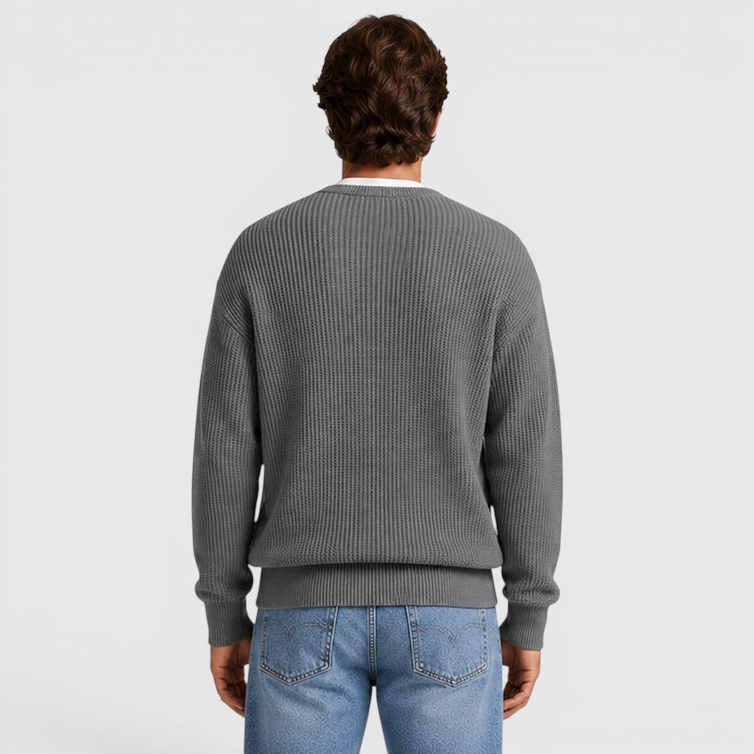 Zip Strick Cardigan Herren Strickjacke Smart Casual