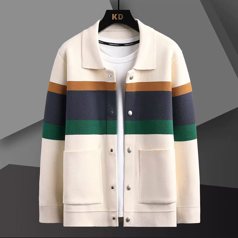 Button-Up Strickjacke Herren Cardigan Baumwolle Elegant
