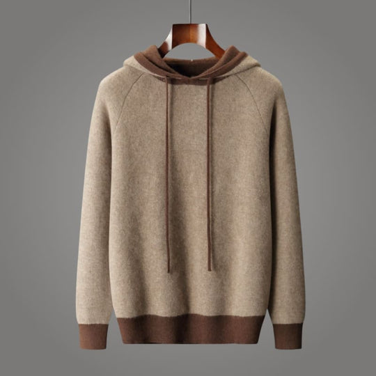 Kaschmir Hoodie Herren Kapuze Kordelzug Raglanärmel