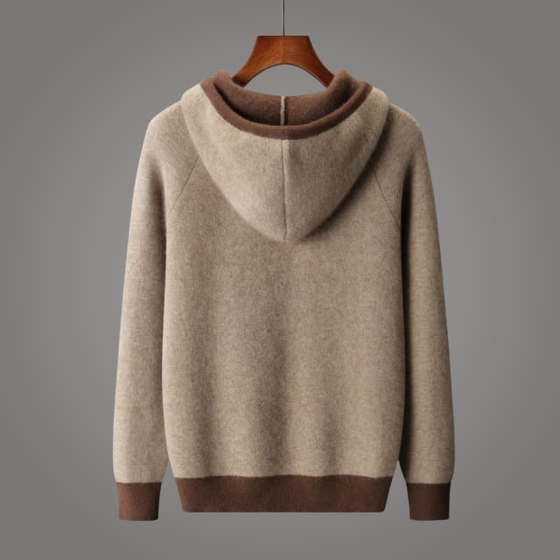 Kaschmir Hoodie Herren Kapuze Kordelzug Raglanärmel