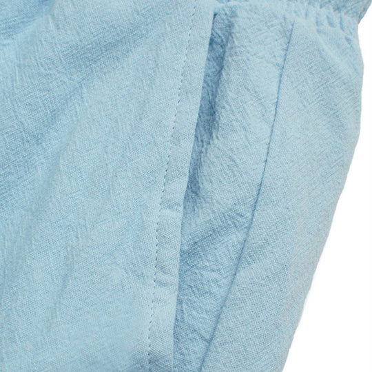 Leinen Cargo Shorts Herren Strand Sommer Baumwolle Hose