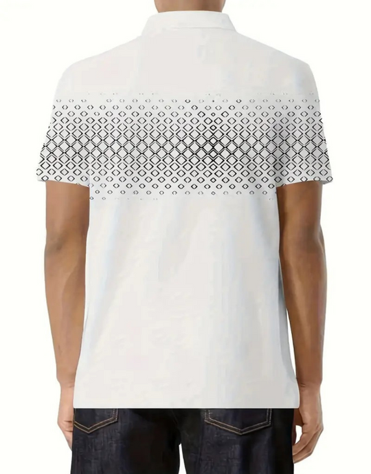 Pique Baumwoll Poloshirt Herren Kurzarm Casual Polo