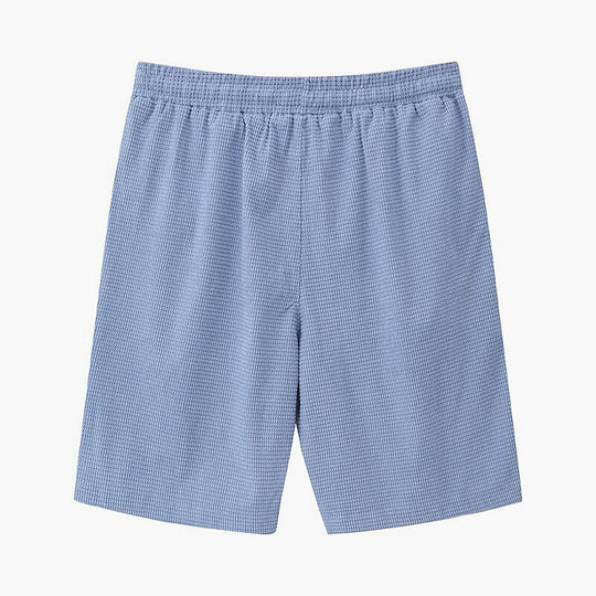 Leichte Waffel Strick Shorts Herren Sommer Strand Hose