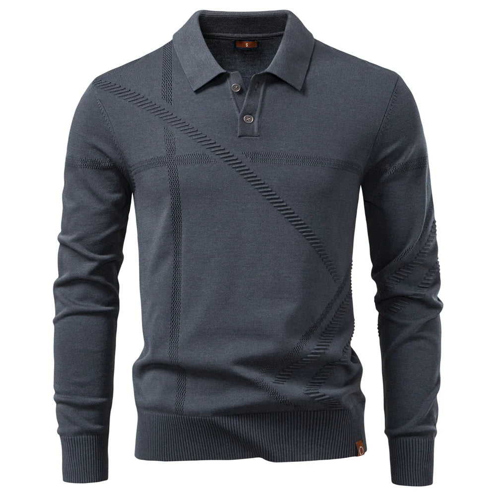 Slim-Fit Strick Poloshirt Herren Kurzarm Smart Casual