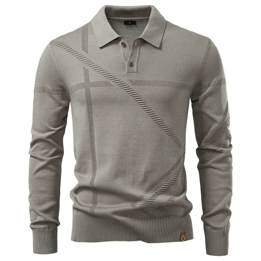 Slim-Fit Strick Poloshirt Herren Kurzarm Smart Casual