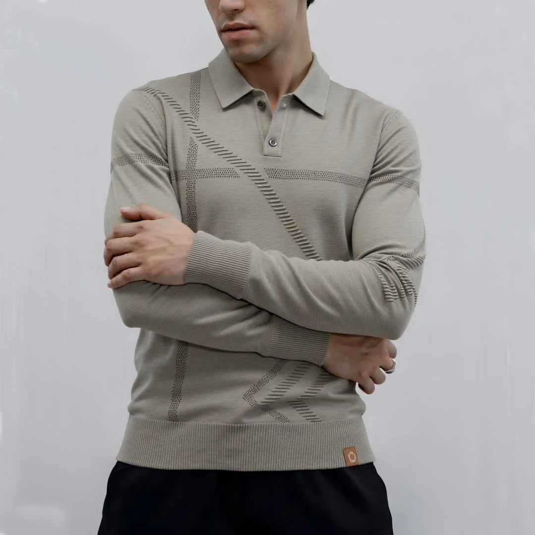 Slim-Fit Strick Poloshirt Herren Kurzarm Smart Casual