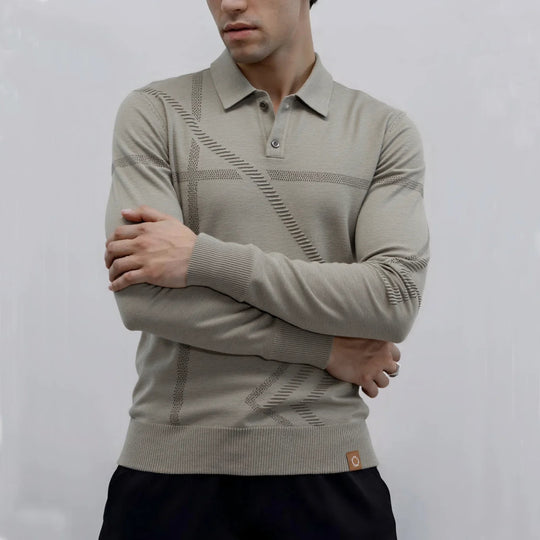 Slim-Fit Strick Poloshirt Herren Kurzarm Smart Casual