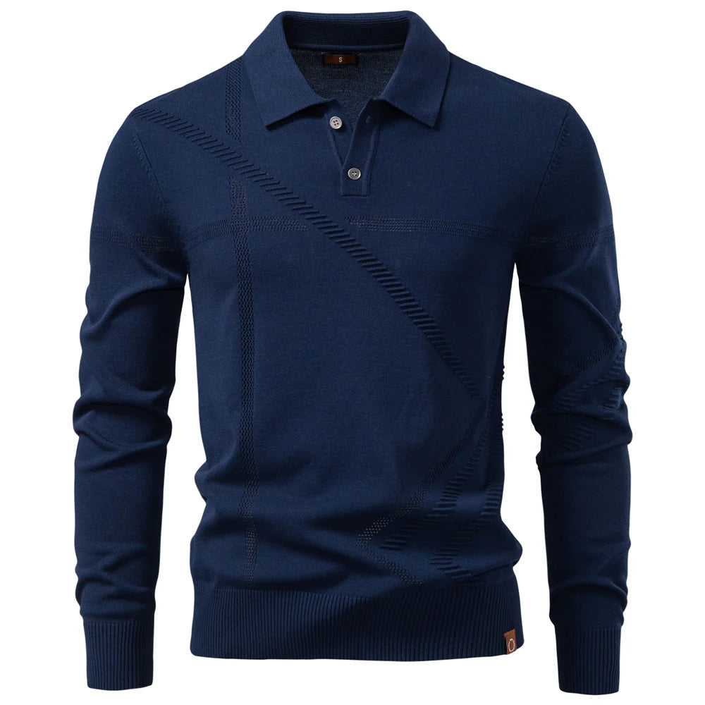 Slim-Fit Strick Poloshirt Herren Kurzarm Smart Casual