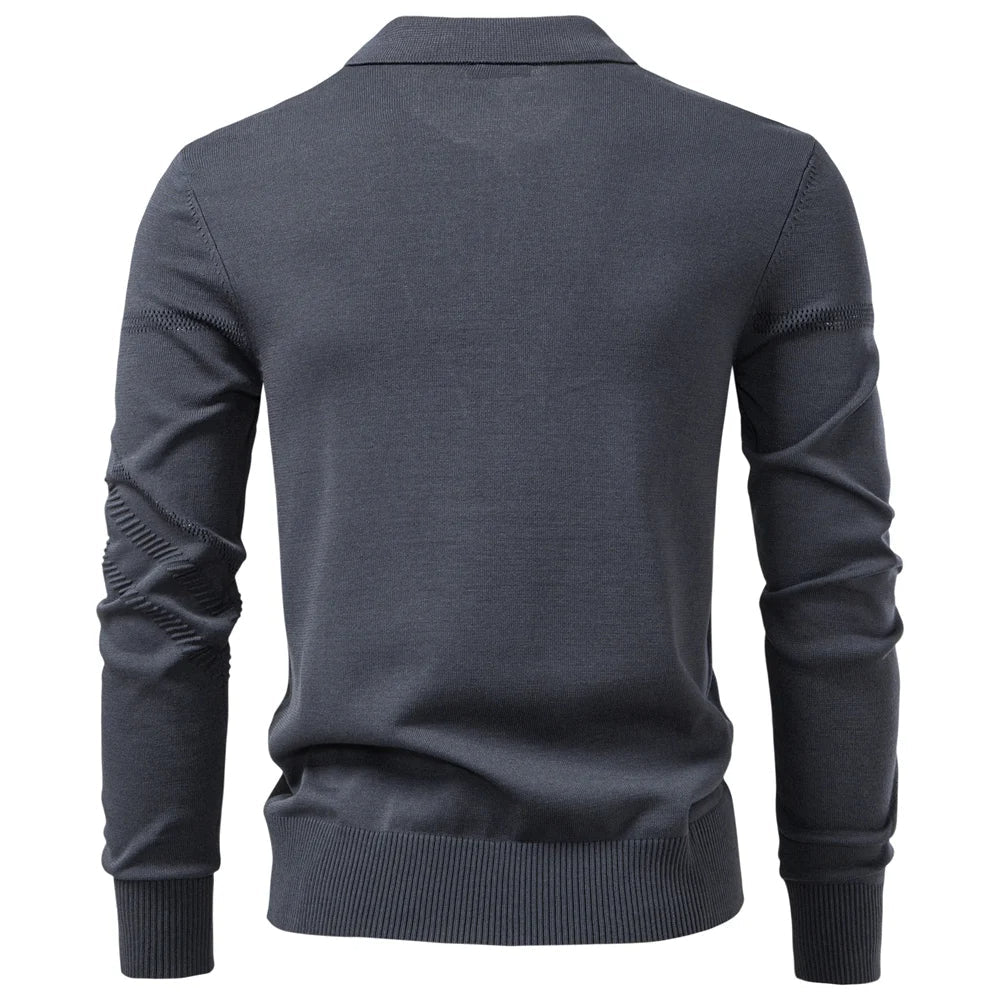 Slim-Fit Strick Poloshirt Herren Kurzarm Smart Casual