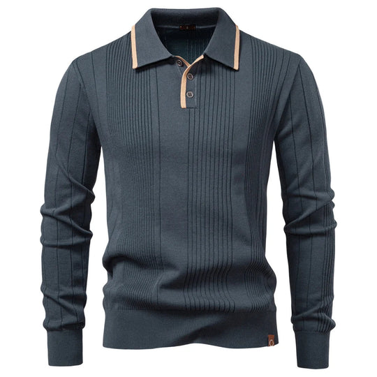 Weiches Strick Poloshirt Herren Kurzarm Smart Casual