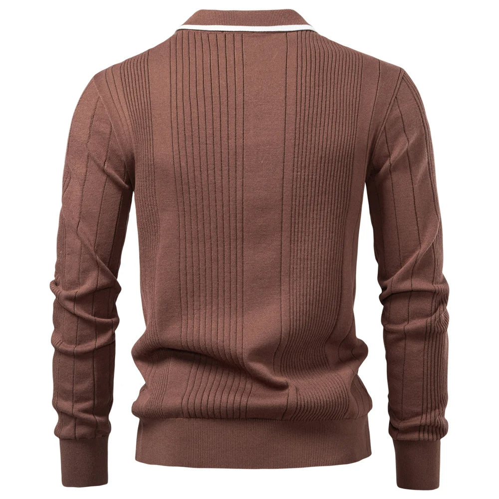 Weiches Strick Poloshirt Herren Kurzarm Smart Casual