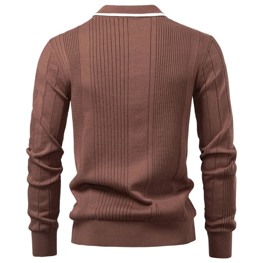 Weiches Strick Poloshirt Herren Kurzarm Smart Casual