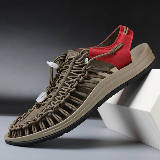 Geflochtene Trekking Sandalen Herren Outdoor Sommer