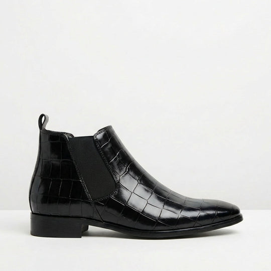 Chelsea Boots Herren Stiefeletten Leder Elegant Slip-On