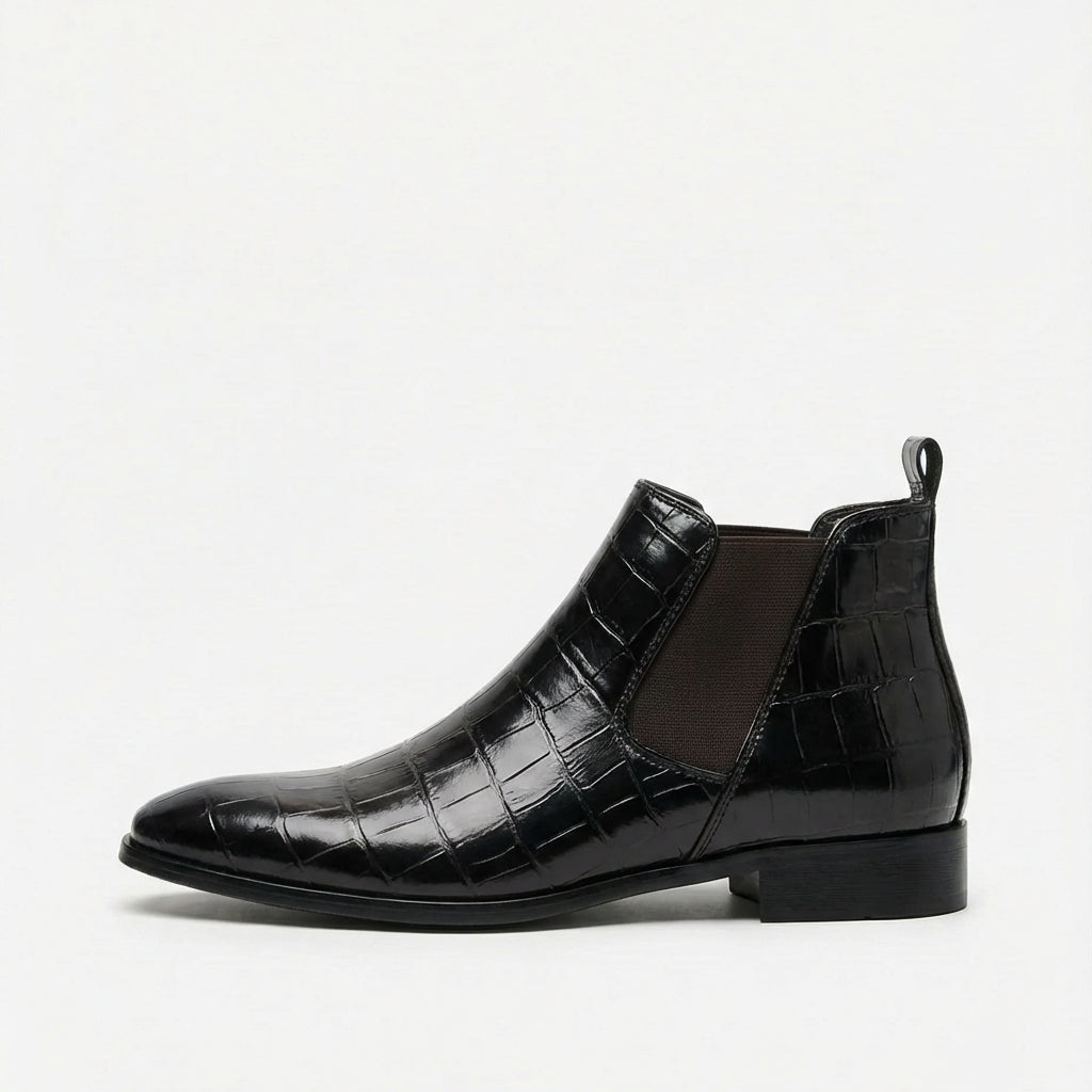 Chelsea Boots Herren Stiefeletten Leder Elegant Slip-On