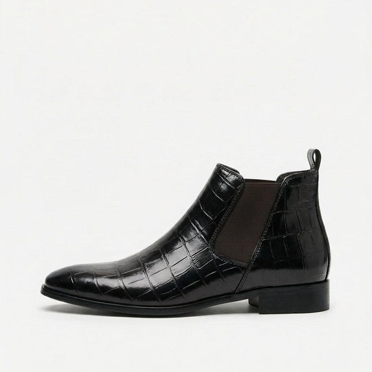 Chelsea Boots Herren Stiefeletten Leder Elegant Slip-On