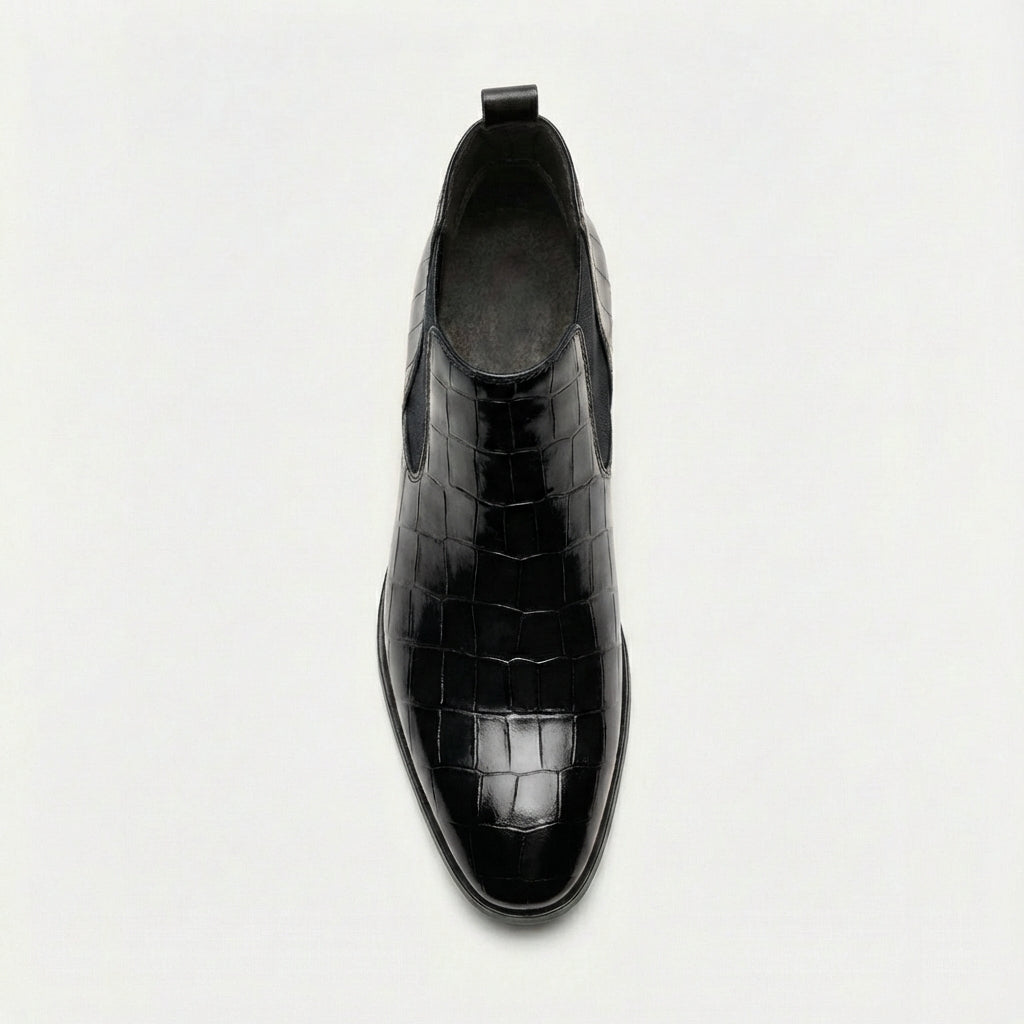 Chelsea Boots Herren Stiefeletten Leder Elegant Slip-On