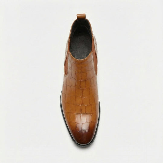 Chelsea Boots Herren Stiefeletten Leder Elegant Slip-On