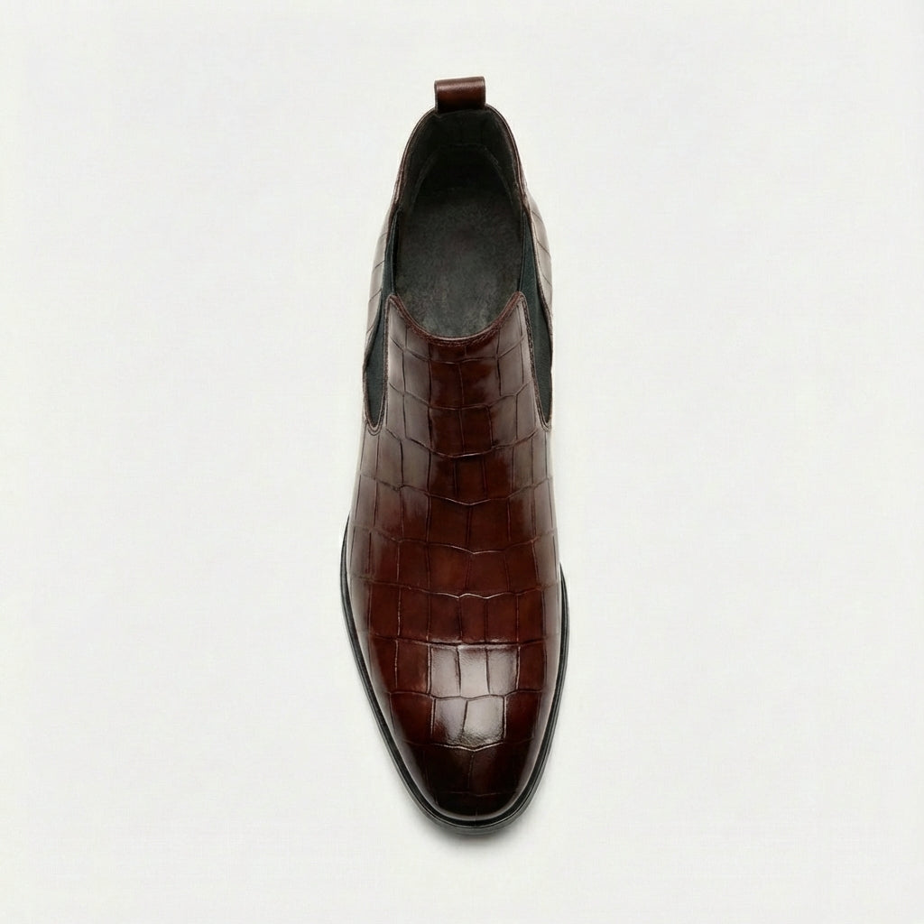Chelsea Boots Herren Stiefeletten Leder Elegant Slip-On