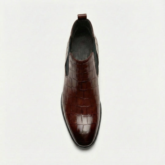 Chelsea Boots Herren Stiefeletten Leder Elegant Slip-On