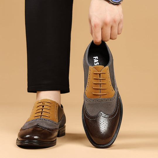 Leder Budapester Herren Wildleder Brogue Business