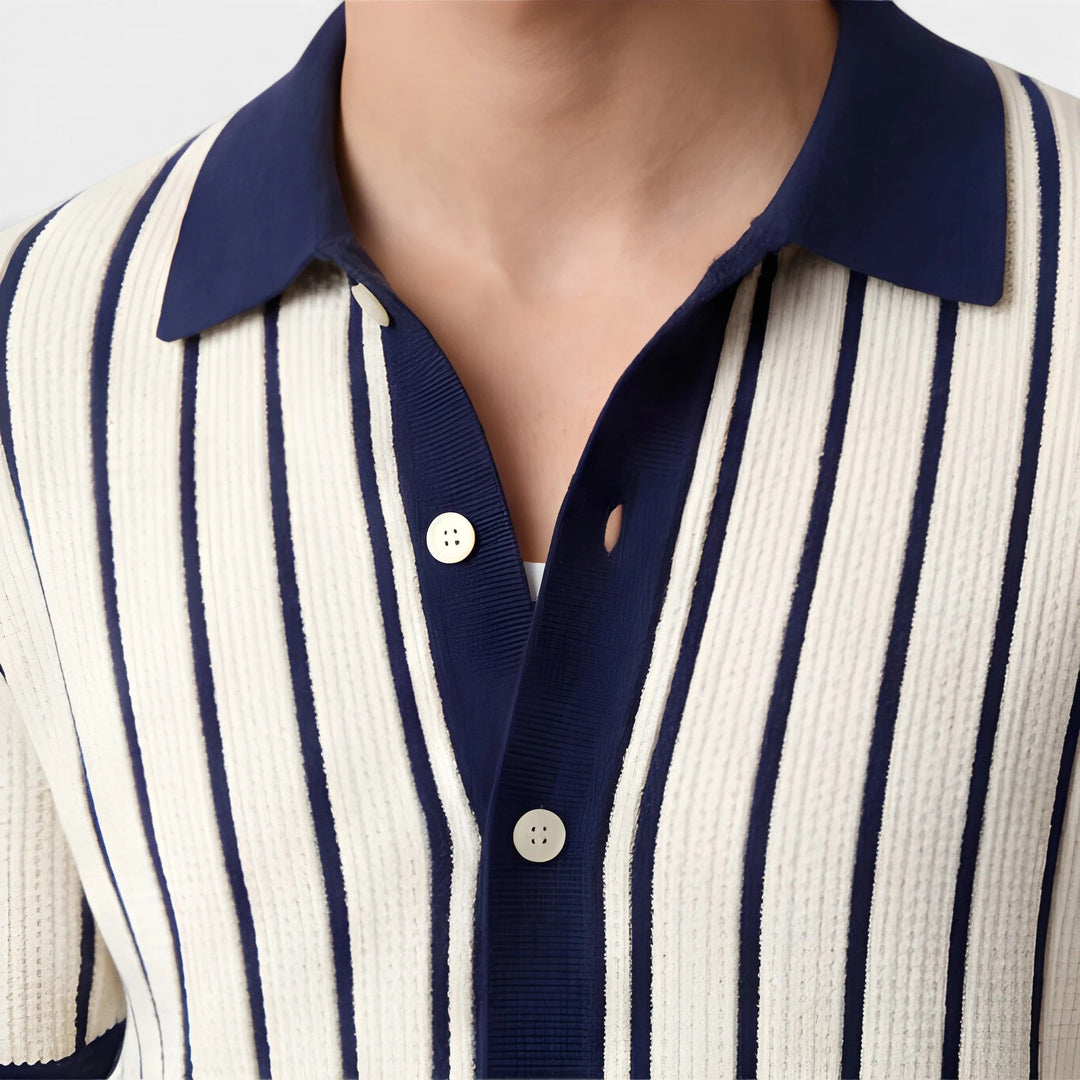 Herren Gestreiftes Strickhemd – Jennoir