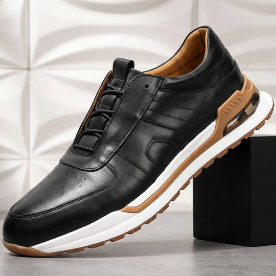 Rindsleder Sneaker Herren Strukturiert Business Freizeit