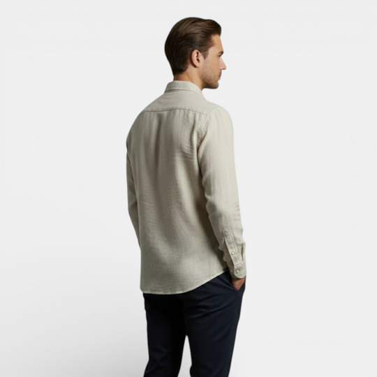 Herren Langarm-Sommerhemd Atmungsaktiv – Jennoir