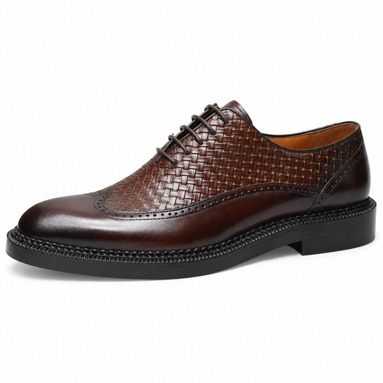 Geflochtene Rindsleder Oxford Herren Business Anzugschuhe