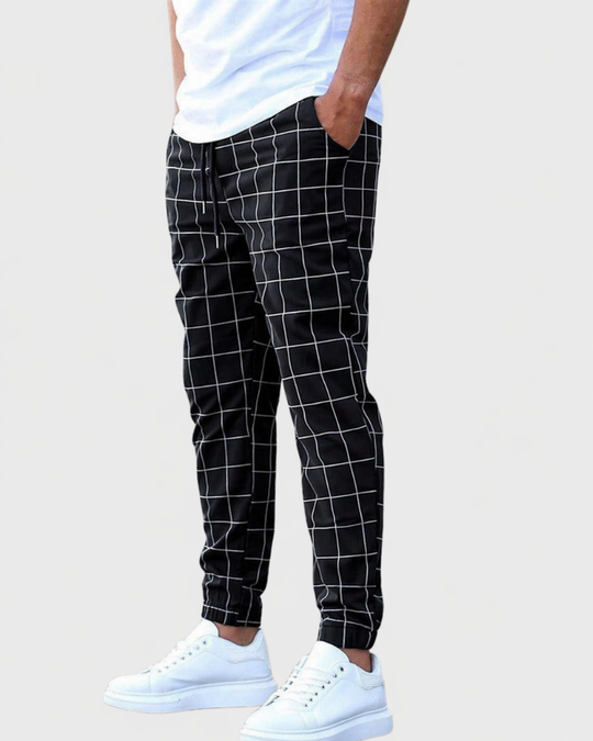 Stylische Grid Jogginghose Herren Sweatpants Sport