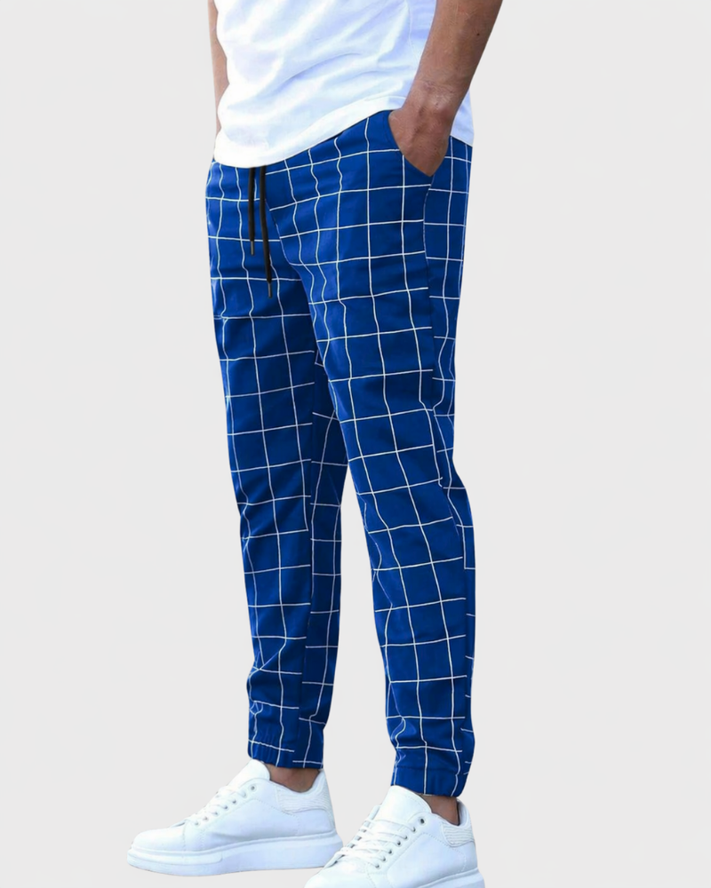 Stylische Grid Jogginghose Herren Sweatpants Sport