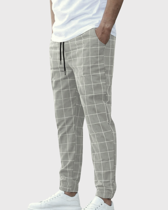 Stylische Grid Jogginghose Herren Sweatpants Sport